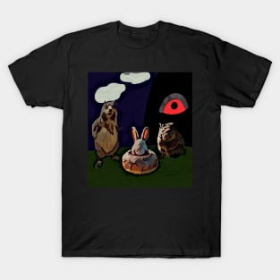 watercolor groundhog found bunny donut T-Shirt